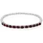 Sterling Silver Genuine, Created or Simulated Gemstone Oval Beaded Stretch Tennis Style Bracelet Sterling Silver Genuine, Created or Simulated Gemstone Oval Beaded Stretch Tennis Style Bracelet
