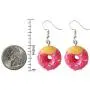 DAMLENG 4 Pairs Unique Fashion Chic Donut Dangle Earrings Charm Imitate Resin Food Drop Earrings Set For Women Girls Statement Jewellery Gifts