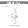 14k Gold Natural Diamond Heart Necklace for Women, Anniversary Jewelry for Wife/Girlfriend, Love Gifts for Her (0.1ct), 16-18 Inch