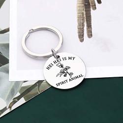 FAADBUK Funny Moana HEI HEI Keychain HEI HEI Lover Gift Moana HEI HEI are My Spirit Animal Jewelry Gift for Friend Family