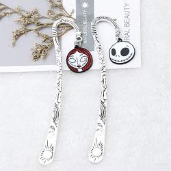 WSNANG Jack and Sally Nightmare Before Christmas Necklace Halloween Jewelry Romantic Gift