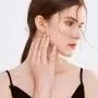 Hanpabum 12Pairs 16G Stainless Steel Cubic Zirconia Tragus Earrings for Women Girls Helix Stud Earring Body Piercing Jewelry Set