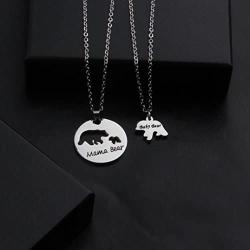 Zuo Bao Mama Bear and Baby Bear Necklace Set Mother Daughter Necklace Mom Jewelry