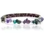 $80Tag Certified Navajo Native Turquoise AMETHYST Adjustable Wrap Bracelet 12739-1 Made By Loma Siiva