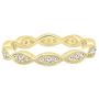 Dazzlingrock Collection 0.30 Carat (ctw) 10K Gold Round White Diamond Ladies Vintage Stackable Wedding Band 1/3 CT