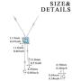 AOBOCO Y Necklace Sterling Silver Lariat Necklace with Swarovski Crystal,Fine Jewelry Gift for Women Girls