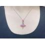 DMOMSA Cute Pink Ballet Girl Pendant Necklace Jewelry Gift, Woman Gift Suitable for Birthday Party Anniversary Valentines Day