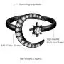 beautlace Star and Moon Adjustable Rings 18K Gold/Silver/Black Gun Plated Crescent Moon Stars Open Ring Jewelry for Women KR0032 beautlace Star and Moon Adjustable Rings 18K Gold/Silver/Black Gun Plated Crescent Moon Stars Open Ring Jewelry for Women KR0032