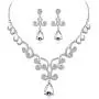 Uloveido Alloy Crystal Wedding Jewelry Sets for Brides Rhinestone Necklace and Drop Earrings Platinum Plated Y644 Uloveido Alloy Crystal Wedding Jewelry Sets for Brides Rhinestone Necklace and Drop Earrings Platinum Plated Y644