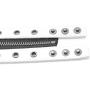 Xusamss Punk Alloy Zipper Wristband Pu Leather Cuff Bracelet,7 1/2 Wrist