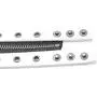 Xusamss Punk Alloy Zipper Wristband Pu Leather Cuff Bracelet,7 1/2 Wrist