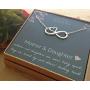 EFYTAL Mom Gifts, 925 Sterling Silver Infinity with Heart Necklace for Mother & Daughter, Mom Necklaces for Women, Best Birthday Gift Ideas, Pendant Mothers Day Jewelry For Her, Mothers Day