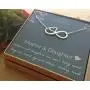 EFYTAL Mom Gifts, 925 Sterling Silver Infinity with Heart Necklace for Mother & Daughter, Mom Necklaces for Women, Best Birthday Gift Ideas, Pendant Mothers Day Jewelry For Her, Mothers Day