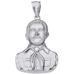 925 Sterling Silver Jesus Malverde Sinaloa Narco Saint Pendant