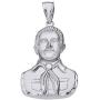 925 Sterling Silver Jesus Malverde Sinaloa Narco Saint Pendant