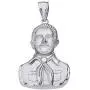 925 Sterling Silver Jesus Malverde Sinaloa Narco Saint Pendant