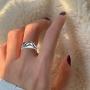 Fashion Frog Rings Silver Cute Animal Finger Frog Open Ring for Women Girls Boys Party Jewelry Gifts