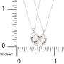 Disney Classic Mickey and Minnie Mouse Jewelry for Women, Silver Plated Brass Best Friends Set of Two Breakaway Pendant Necklaces