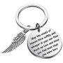 FUSTMW Memorial Keychain Sympathy Gift Loss Jewelry Remembrance Gift in Memory of Loved One May The Winds of Heaven Blow Softly