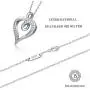 Billie Bijoux Silver Love Heart Necklace 925 Sterling Silver Platinum Plated Round CZ Diamond Fine Womans jewelry Gift for Women Girls Valentines Day Mothers Day Billie Bijoux Silver Love Heart Necklace 925 Sterling Silver Platinum Plated Round CZ Diamond Fine Womans jewelry Gift for Women Girls Valentines Day Mothers Day