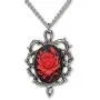 Gothic Red Rose Cameo In Thorns Pendant Necklace Gothic Red Rose Cameo In Thorns Pendant Necklace