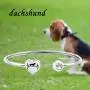 FUSTMW Dog Owner Bracelet Dachshund Boxer Golden Retriever Dog Lover Gifts Pitbull Boston Terrier Paw Print Bangle Jewelry