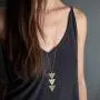 Shegirl Bar Long Necklace Charm Three Triangle Arrow Pendant Necklace Gold Fashion Y-Necklace Jewelry for Women and Girls Gifts