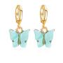 5 Pairs Butterfly Earrings Acrylic Gold Colored Drop Earrings Sweet Colorful Animal Butterfly Stud Earrings Boho Delicate Insect Dangle Earrings Party Jewelry for Women Girl