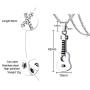 PJ Jewelry Unisex Stainless Steel Guitar Shape Memorial Keepsake Ashes Holder Cremation Urn Remembrance Necklace