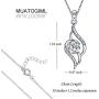 MUATOGIML 925 Sterling Silver Always My Daughter&Sister Forever My Friend Double Love Heart Pendant Necklace, Mother Daughter Bracelet Jewelry Gifts for Sister Women Couples Wife Mom Girlfriend