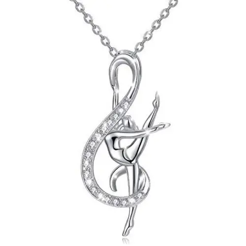 WINNICACA Sterling Silver Music Note Necklaces Rose Sunflower Necklace Gymnastics Gifts Created Opal Jewelry for Women Dance Lovers Teacher WINNICACA Sterling Silver Music Note Necklaces Rose Sunflower Necklace Gymnastics Gifts Created Opal Jewelry for Women Dance Lovers Teacher