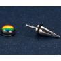 Nanafast Rainbow LGBT Pride Stud Earrings for Gay Lesbian of Stainless Steel & Enamel