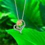 Klurent Sunflower Necklace for Women, Love Heart Pendant My Sunshine Jewelry Adjustable 18-20 Inches, Birthday Mothers Day Valentines Day Necklaces Gifts for Wife Girlfriends Daughter Mother