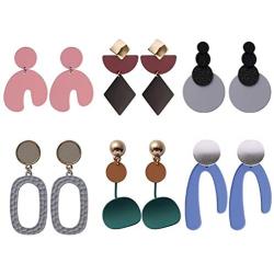 6 Pairs Unique Dangling Earrings Set Simple Chic Best Gift for Women and Girls(Factory direct sales)