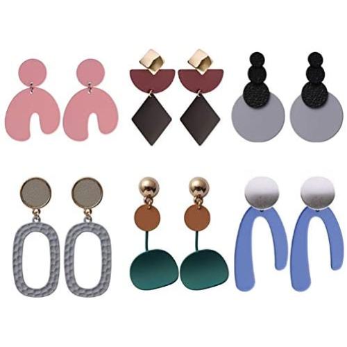 6 Pairs Unique Dangling Earrings Set Simple Chic Best Gift for Women and Girls(Factory direct sales)