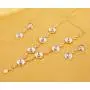 Touchstone Indian Bollywood Intricately Crafted Diamond Look Rhinestone Crystal Colorful Wedding Designer Jewelry Necklace Set in Gold and Silver Tone for Women.
