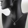 925 Sterling Silver Open Squirrel Pendent Necklace, 18''