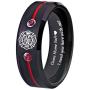 Cloud Dancer Firefighter Fireman Fire Department Fire Police Ring - Husband Boyfriend Best Friend Tungsten Ring Gifts