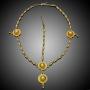 Yulaili Womens Ethiopian Necklace Eritrean Wedding Costume Gold Bridal African Traditional Jewellery Hairpin Forehead Hair Pieces