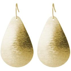 Brushed Gold or Silver Light Weight Teardrop Earring | SPUNKYsoul Collection
