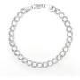 PORI JEWELERS 925 Sterling Silver Italian Charm Link Chain Bracelet for Men and Women - Multiple