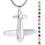 memorial jewelry Birthstone Personalized Airplane Mens Cremation Ashes Jewelry Initial Necklace memorial jewelry Birthstone Personalized Airplane Mens Cremation Ashes Jewelry Initial Necklace