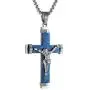 HZMAN Crucifix Stainless Steel Jewelry Jesus Cross Pendant Gold Silver Black Necklace Gift HZMAN Crucifix Stainless Steel Jewelry Jesus Cross Pendant Gold Silver Black Necklace Gift