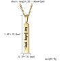 Inspirational Keep Going Necklace Stainless Steel Bar Initial Pendant Necklace Encouragement Jewelry for Teen Girls Kids Men