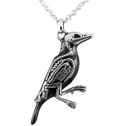 Controse Womens Silver-Toned Stainless Steel Rave N Bones Necklace with Pendant 28''