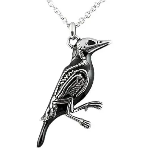 Controse Womens Silver-Toned Stainless Steel Rave N Bones Necklace with Pendant 28'' Controse Womens Silver-Toned Stainless Steel Rave N Bones Necklace with Pendant 28''
