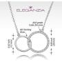 ELEGANZIA Mother Daughter Necklace Silver Mothers Day Gifts From Daughter Double Circle Necklace Jewelry Mom And Daughter Necklace Interlocking Daughter Necklace Mother Daughter Gifts Sterling Silver