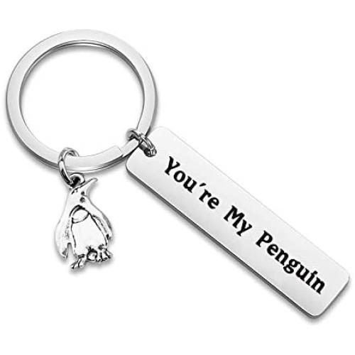 WUSUANED Youre My Penguin Keychain With Penguin Charm Penguin Jewelry Penguin Lover Gift For BFF Lover Family