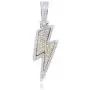 mole Iced Out Bling Lightning Pendant Necklace Full Pave AAA+ Cubic Zirconia Charm Hip Hop Jewelry Gift for Men Women mole Iced Out Bling Lightning Pendant Necklace Full Pave AAA+ Cubic Zirconia Charm Hip Hop Jewelry Gift for Men Women