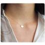 S.J JEWELRY Womens Simple Delicate Handmade 14K Gold Plated/Rose Gold/Silver Plated Simple Delicate Heart and Bar Chokers Necklace